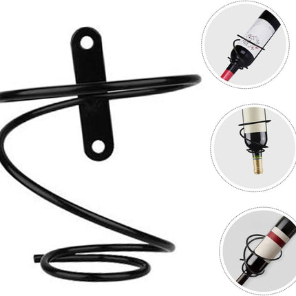 2-Pack Mini Wine Rack Countertop Display Stand for 1 Bottle Space-Saving Iron Storage Holder for Home Kitchens Bars.