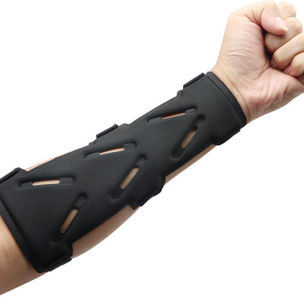 Archery Arm Guards - 1 Piece - Black - Adjustable - Wrist & Forearm Protection - Unisex - Suitable for Teens & Adults.
