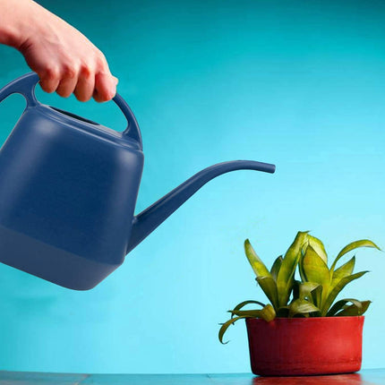 1 Gallon Blue Watering Can for Indoor Outdoor Plants.