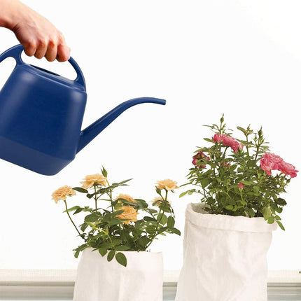 1 Gallon Blue Watering Can for Indoor Outdoor Plants.