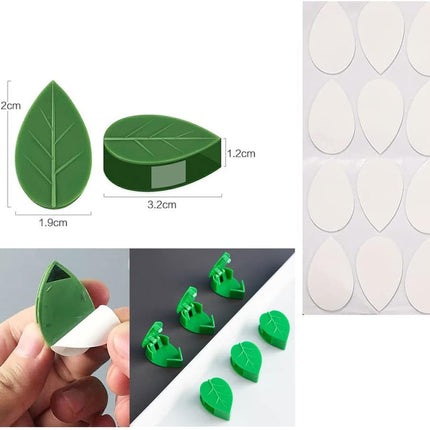 30 Pack Self-Adhesive Plant Clips Invisible Wall Hooks for Climbing Plants Trellis Support Vines Ivy Indoor Outdoor Use.