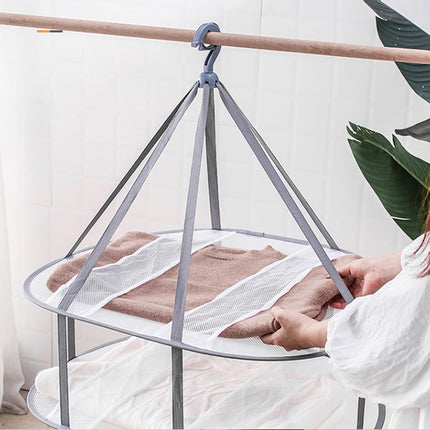 3-Tier Folding Clothes Drying Rack for Flat Drying Wool & Sweaters - Maintains Shape & Prevents Stretching - Space Saving Design.
