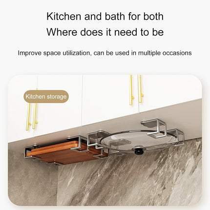 3-Piece Kitchen Sink Organizer Rack Self-Adhesive Stainless Steel Hanging Hooks for Dish Towels Accessories No Drilling Required.