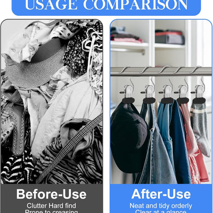 30-Piece Rotating Belt Organizer with Clips Durable Space-Saving Closet Hanger.