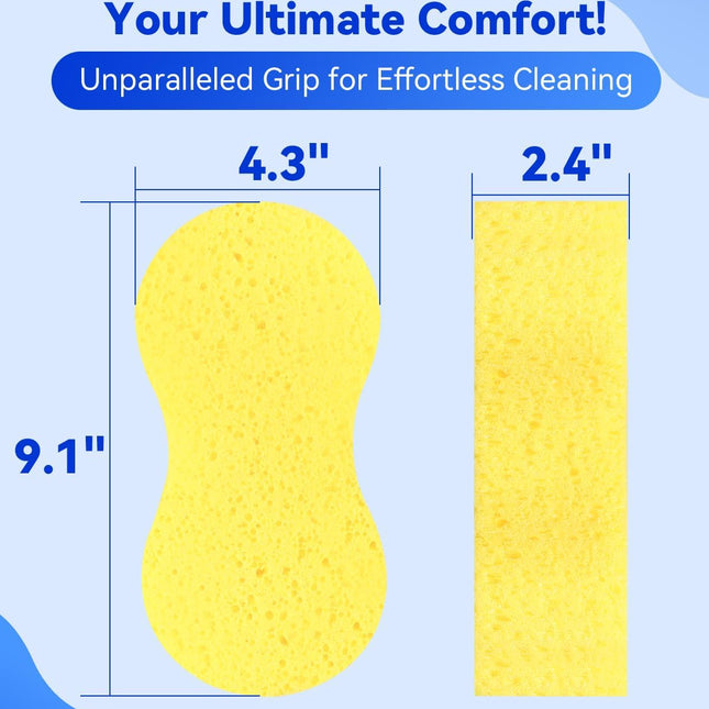 1 Piece Yellow Soft Sponge Large Car Cleaning Sponge Multifunctional Cleaning Sponge Easy to Use Thickened Foam Rubber Large Boat Shaped Sponge Suitable for Kitchen Bathroom Home Cleaning.