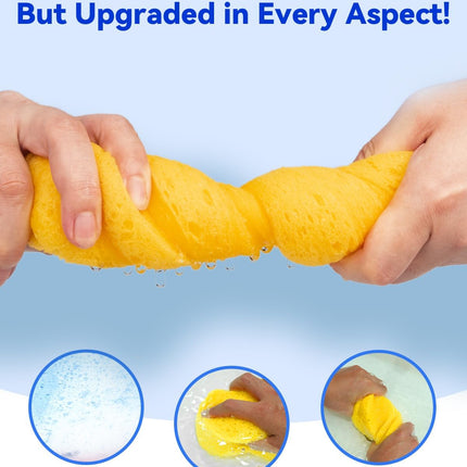 1 Piece Yellow Soft Sponge Large Car Cleaning Sponge Multifunctional Cleaning Sponge Easy to Use Thickened Foam Rubber Large Boat Shaped Sponge Suitable for Kitchen Bathroom Home Cleaning.