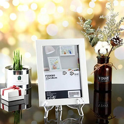 6 Pack Clear Acrylic Display Easels Stand - Perfect for Books Photo Frames Signs - Versatile Desktop Countertop Display Shelf.