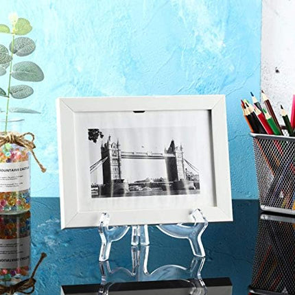 6 Pack Clear Acrylic Display Easels Stand - Perfect for Books Photo Frames Signs - Versatile Desktop Countertop Display Shelf.