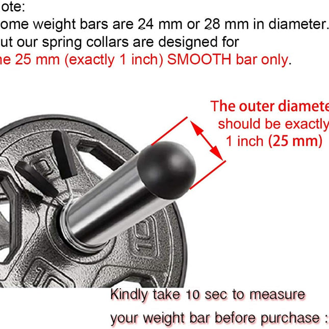 Halter Clips 4 Pack 25mm - Halter Rings Suitable for Smooth Halter Grips or Standard Weight Lifting Bars.