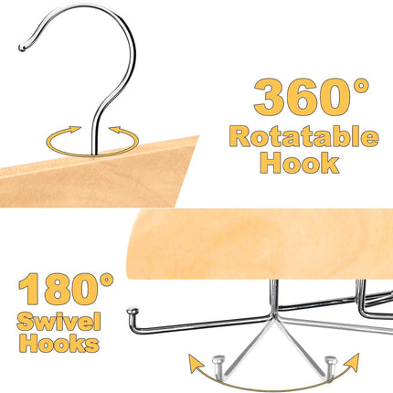 Clothing Hanger Organizer 1 Piece 20 Hooks Large Capacity BH Hanger/Coat Hanger for Wardrobe Storage Space Saving 360 Degree Rotation Foldable Metal Hooks Suitable for Various Coats.