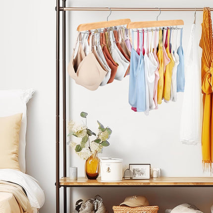 Clothing Hanger Organizer 1 Piece 20 Hooks Large Capacity BH Hanger/Coat Hanger for Wardrobe Storage Space Saving 360 Degree Rotation Foldable Metal Hooks Suitable for Various Coats.