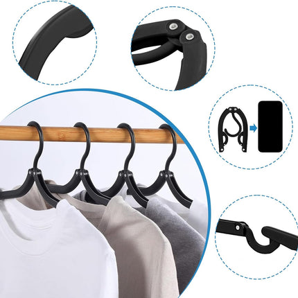Folding Travel Hangers 12 Pack - Portable Cruise Essentials - Lightweight Collapsible Clothes Hangers for Travel Accessories.