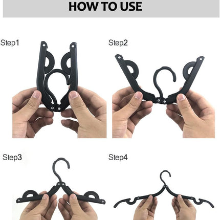 Folding Travel Hangers 12 Pack - Portable Cruise Essentials - Lightweight Collapsible Clothes Hangers for Travel Accessories.
