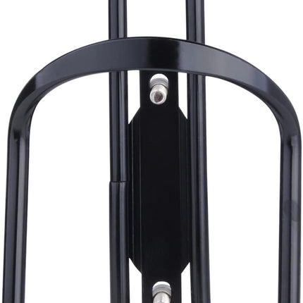 Aluminium Bicycle Water Bottle Cage Universal 70-76mm Mount Lightweight Black with Screws.