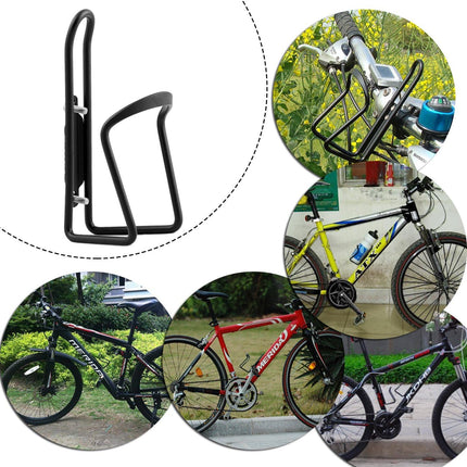 Aluminium Bicycle Water Bottle Cage Universal 70-76mm Mount Lightweight Black with Screws.