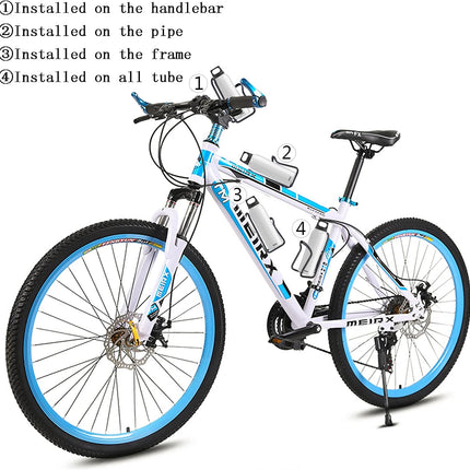 Aluminium Bicycle Water Bottle Cage Universal 70-76mm Mount Lightweight Black with Screws.