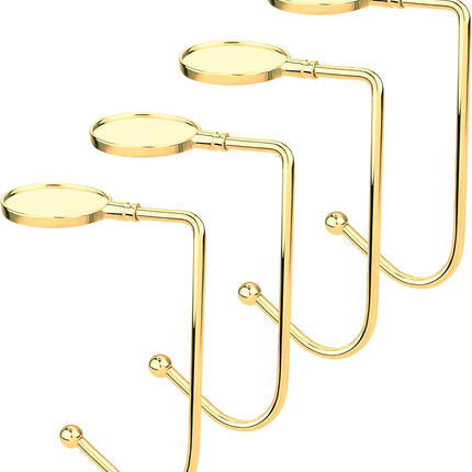 4 Pack Gold Rotatable Open Haar Clips No Drilling Required.