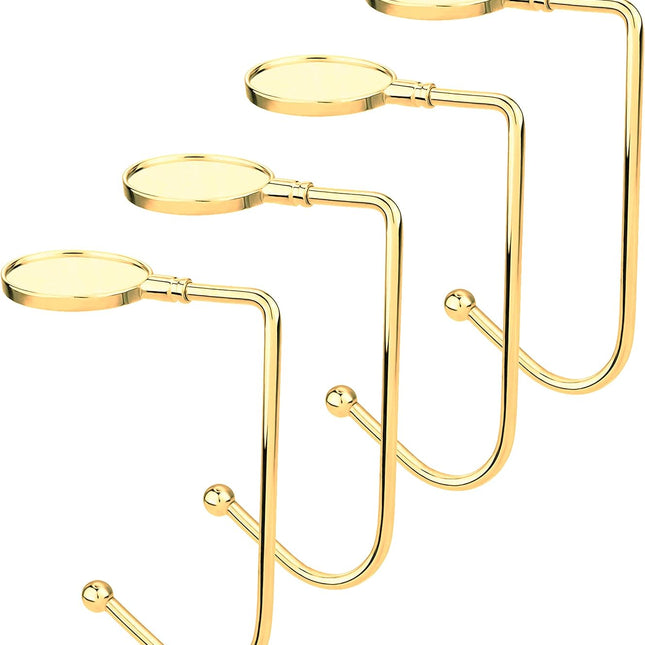 4 Pack Gold Rotatable Open Haar Clips No Drilling Required.