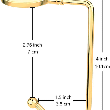4 Pack Gold Rotatable Open Haar Clips No Drilling Required.