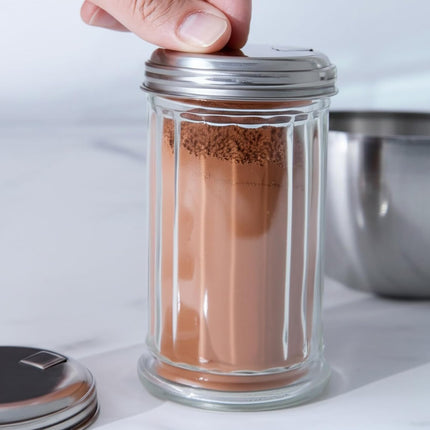 Sugar Bowl Glass Sugar Shaker Dispenser for Home Kitchen.