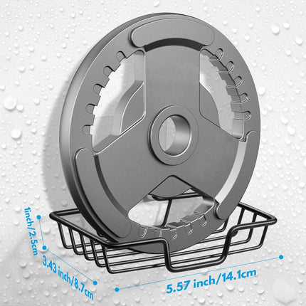 Adhesive Soap Dish for Shower & Bathroom - Stainless Steel - Black - 1 Piece.