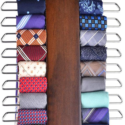 Wooden Belt and Scarf Hanger - Keep Wardrobe Organized & Tidy - Anti-Slip & Scratch-Resistant Storage - 1 Piece.