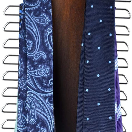 Wooden Belt and Scarf Hanger - Keep Wardrobe Organized & Tidy - Anti-Slip & Scratch-Resistant Storage - 1 Piece.
