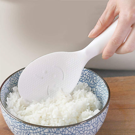 Standing Rice Spoon White Self-Standing Serving Spoon Kitchen Antiscald Rice Paddle.