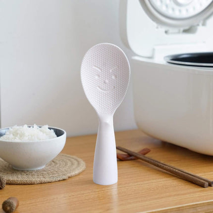 Standing Rice Spoon White Self-Standing Serving Spoon Kitchen Antiscald Rice Paddle.