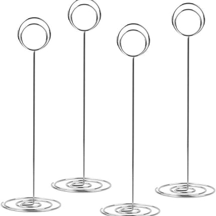 10 Pack Silver Spiral Foot Metal Trivets 22cm Heat Resistant Table Protectors.
