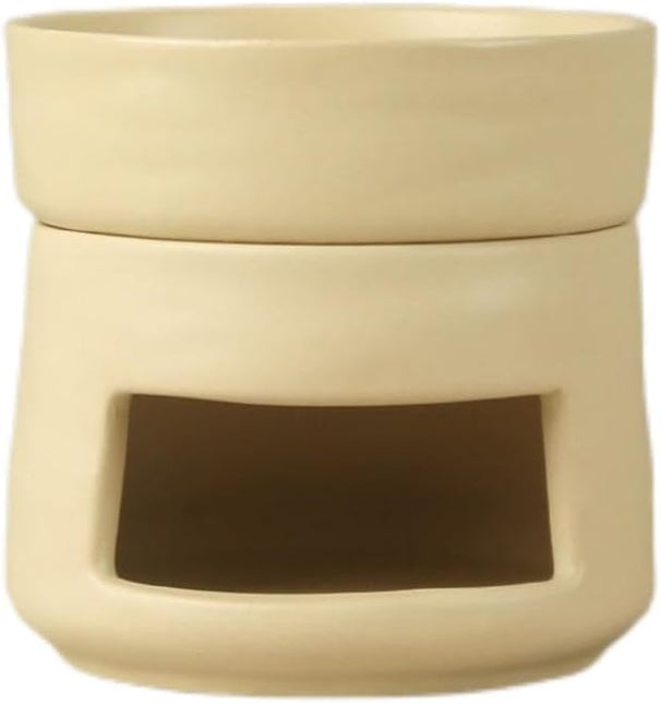 Yellow Ceramic Aroma Burner Shareable Candle Holder Aromatherapy Diffuser Home Decor.
