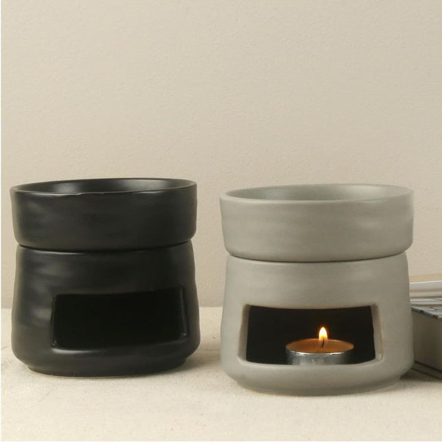 Yellow Ceramic Aroma Burner Shareable Candle Holder Aromatherapy Diffuser Home Decor.