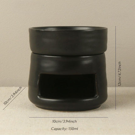 Yellow Ceramic Aroma Burner Shareable Candle Holder Aromatherapy Diffuser Home Decor.