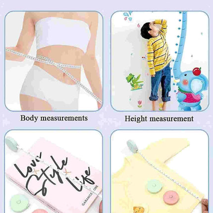 3 Pack Retractable Measuring Tape 150cm Double Sided Flexible for Body Measurements Sewing and Crafts.