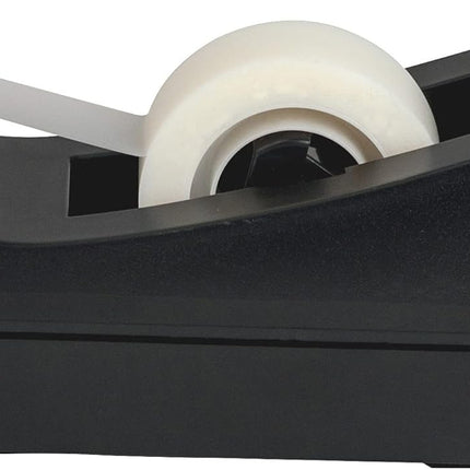 2 Pack Black Tape Dispenser Heavy Duty Desktop Holder with Anti-Slip Base for Office Home School Gift Wrapping (Tape Not Included).