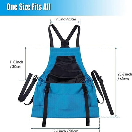 1 Piece Blue Fruit Picking Bag Water Resistant Storage Apron for Garden Fruits and Vegetables Suitable for Outdoor Orchards.