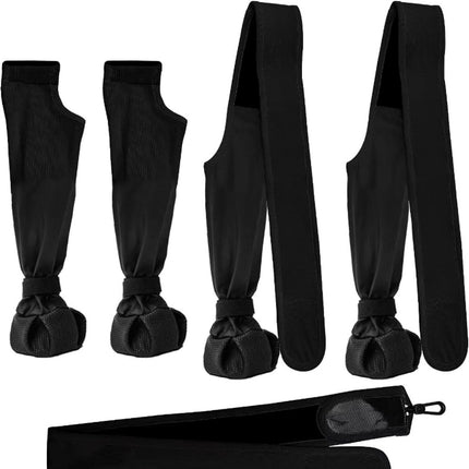 Dog Boots with Straps - Black High Anti-Slip Waterproof Dog Shoes Adjustable Straps Winter Snow Rain Protection Paw Boots for Dogs.