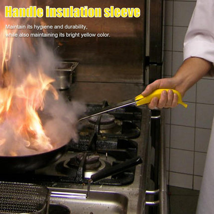 Yellow Banana Shaped Silicone Oven Mitts 1 Piece Heat Resistant Up to 240°C Scratch Resistant Suitable for Cast Iron Cookware Pans Dishwasher Safe.