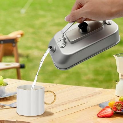 300ml Silver Aluminium Lightweight Camping Water Bottle for Outdoor Activities Hiking Backpacking Campfires.