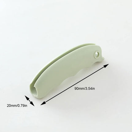3-Piece Shopping Bag Handles Set - Blue Green Pink - Soft Padded Silicone Grips with Keyhole - Anti-Slip Comfortable Kitchen Gadget for Easy Shopping.