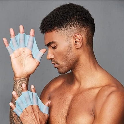 Silicone Swim Fins - Blue - 1 Pair - Ideal for Snorkeling - Comfortable Silicone Swimming Equipment.