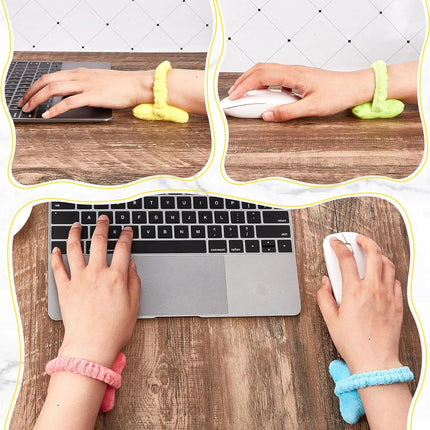 10-Pack Portable Ergonomic Wrist Rest for Typing Keyboard Computer Use Plush Material Curved Design.