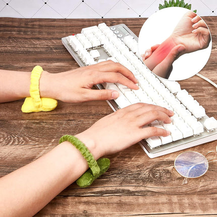 10-Pack Portable Ergonomic Wrist Rest for Typing Keyboard Computer Use Plush Material Curved Design.