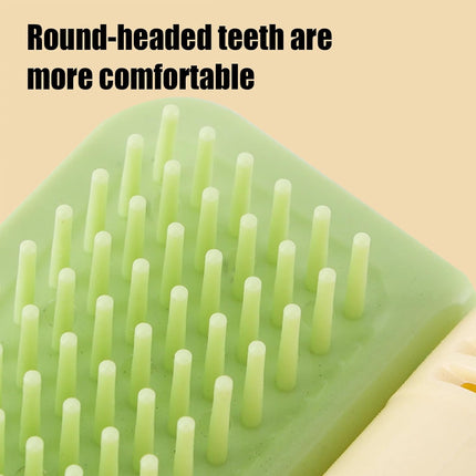 Cat Corner Brush Self-Adhesive - 1 Piece Green - Cat Massage Grooming Tool Wall Mounted Corner Hair Remover for Pet Fur Care.