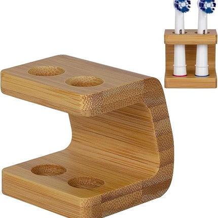 Bamboo Toothbrush Holder Organizer Set of 1 - Keep Bathroom Tidy & Hygienic - Stylish Sustainable Storage Solution.