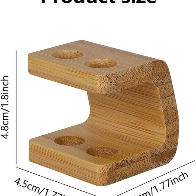 Bamboo Toothbrush Holder Organizer Set of 1 - Keep Bathroom Tidy & Hygienic - Stylish Sustainable Storage Solution.