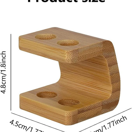 Bamboo Toothbrush Holder Organizer Set of 1 - Keep Bathroom Tidy & Hygienic - Stylish Sustainable Storage Solution.
