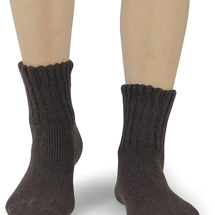 5-Pack Women's Winter Warm Home Socks Comfortable Soft Non-Slip Cozy Thermal Socks.