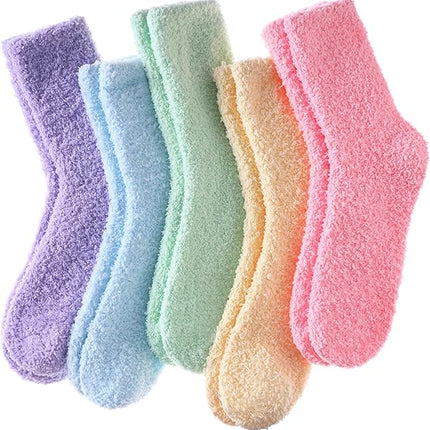 5 Pack Women's Winter Warm Socks Comfortable Soft Home Socks.