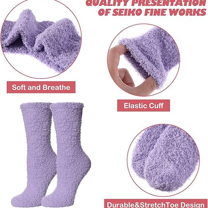 5 Pack Women's Winter Warm Socks Comfortable Soft Home Socks.
